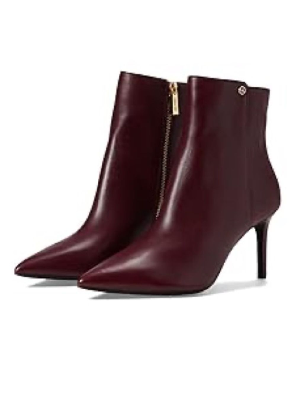 Michael Kors Women’s Burgundy Pointed-Toe Ankle Boots